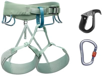 Black Diamond Imbracatura Momentum da donna, pacchetto pilota, pacchetto completo per arrampicata su roccia, salvia del deserto, XL