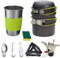 Camping Kochgeschirr Mess Kit - ISFORU Camping Kochset, Kompaktes Camping Topf und Pfannen Set für 1-2 Personen, für Outdoor Backpacking Wandern (Style 3)