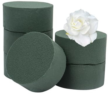 Nwvuop 6Pcs Floral Foam Round Flower Foam, 8cm Florist Foam for Artificial Flowers Flower Arranging Accessories(Green)