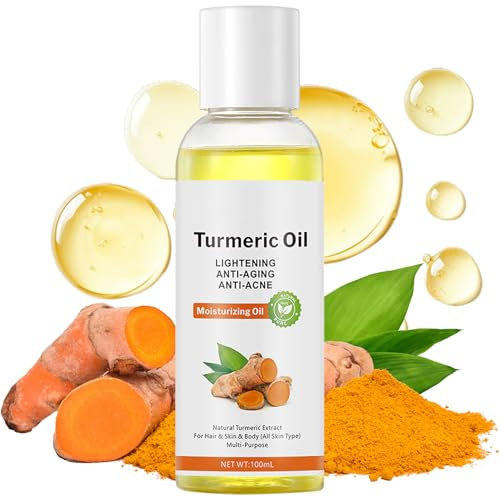 ARCHIDATE Curkuma Körperöl - Kurkuma Gesichtsöl - Turmeric Massage Oil - Gesichtsöl gegen Falten - Feuchtigkeitsspendende Turmeric Bodyoil Körperpflege Glatte Haut - Körperöl Dunkle Flecken Entferner