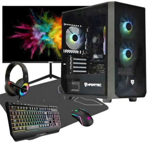 PC Gaming Completo • TrendingPC • Ryzen 7 5700G 8X 3,80Ghz • 64Gb RAM DDR4 RGB • AMD Radeon 8 Graphics • 2tb m.2 • WiFi 6 & Bluetooth • Monitor 24 100hz •Windows 11 • Teclado Auriculares y ratón