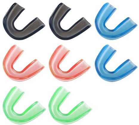 Multicolored Mouth piece Sports Mouth Guards for Adults, 8PCS Mouthguard Gum Teeth Armor for Boxing Basketball Hockey Karate, Custom Fit Mouthpiece