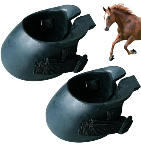 Generisch , Rubber Horse Boots, Hoof Protection Shoes for – Made of Rubber Material for Rehabilitation, Competition, Training