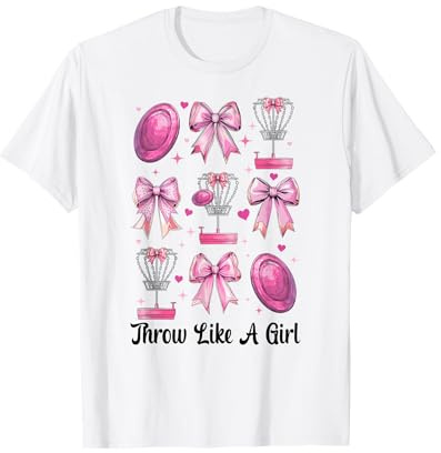 Discgolf Player Disc Golf Girl Discgolf Throw Like A Girl T-Shirt