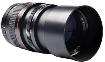 Lightdow Teleobjektiv med fast brännvidd 135 mm f/2.8, kompatibel med Nikon, Canon EOS 760D, 800D, 60D, 70D, 80D, 5DIV, 77D, 5DIII, DSLR-kamera(Canon)