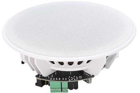 Fockety Altoparlante Bluetooth da 6 pollici da incasso a parete o a soffitto, sistemas di altoparlanti da incasso da 60 W con amplificatore digitale in classe D per home theater (Spina europea)