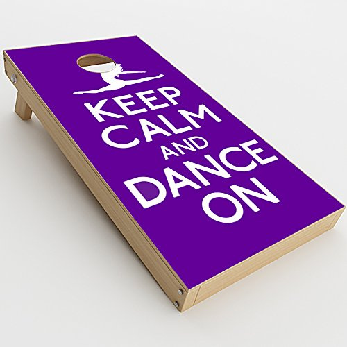 Skin Decal Vinyl Wrap for Cornhole Game Board Bag Toss (2xpcs.) Skins Stickers Cover/Keep Calm Dance On