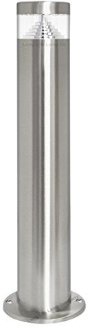 Long Life Lamp Company Modern LED Bollard Post Light Outdoor Garden Ground Post Cool White Stainless Steel ZLC022CW