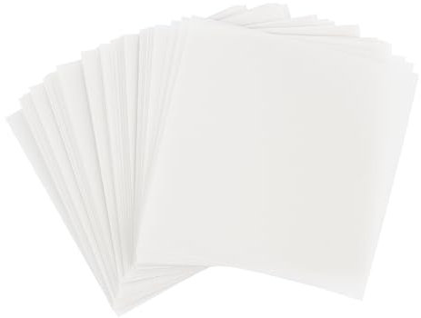 Ideen mit Herz Transparentpapier | 100 Blatt | quadratisch | Premium-Qualität | 110 g/qm | ideales Faltpapier zum Sterne basteln | transparentes Bastelpapier (weiß, 15 x 15 cm)