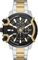 Diesel Orologio Griffed da uomo, movimento cronografo, cassa in acciaio inox tricolore da 48 mm con bracciale in acciaio inox, DZ4577