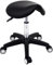 FURWOO Sattelstuhl für Werkstatt Verstellbarer Rollhocker mit Rädern Massagestuhl Ladenhocker Salonhocker (Schwarz)