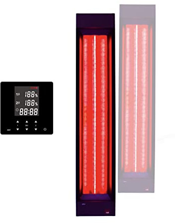 1 x infraröd strålkastare InfraROTmed 500 W + 1 x 750 W kontroll djupvärme fullspektrumstrålkastare för bastu och infraröd kabin, för eftermontering eller självbyggnad