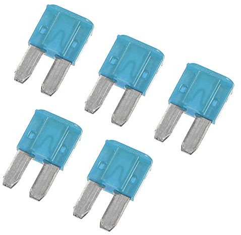 X AUTOHAUX 5pcs 15A 15Amp Car Mini Blade Fuses for Boat Truck Motorcycle Blue