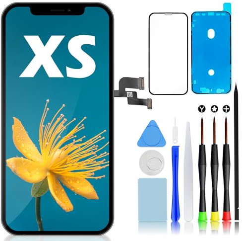 GULEEK Display für iPhone XS Bildschirm Ersatz 5,8 Zoll LCD Touchscreen 3D Touch Vormontiert Digitizer Rahmen Montage und Reparaturkits