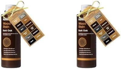 Furniture Clinic Wood Stain (Dark Oak) – Fast Drying, Highly Concentrated, and Easy-to-Apply Wood Stain for All Indoor & Outdoor Wood – Water Based & Non-Toxic – 250ml (Pack of 2)