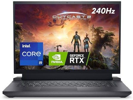 Dell G16 7630 Gaming Laptop 16 Inch QHD+ 240Hz Display, Intel 13th Gen I9-13900HX, RTX 4070 8GB GDDR6, 32GB RAM DDR5, 1TB SSD, Windows 11 Home, German QWERTZ Backlit Keyboard Grey