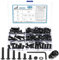 112 STK M8 Schrauben Set, Schwarze Innensechskantschrauben Muttern Set mit Unterlegscheiben Set, Gewindeschrauben mit Muttern, Linsenkopfschrauben und Muttern, Fahrrad Schrauben Set, mit Schlüssel