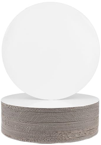 NGOSUET Lot de 30 planches à gâteau blanches de 30 cm d'épaisseur - Rondes - Réutilisables - Pour le transport de gâteaux, de mariage, d'anniversaire, de fête