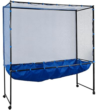 DRKSBESTO Standing Table Tennis Ball Catch Net, 82.68x15.75 Extra-Wide Ping-Pong Ball Recycling Net, Durable Ball Collector for Training Practice, Portable with Wheels, Easy Assembly