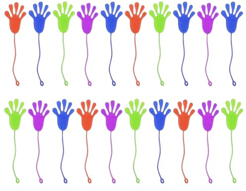 WUSJCOF 20x Klatschhand Sticky Hand Toys - Children's Party Favors, Guest Gifts, Giveaways, Party Gifts for Boys & Girls, Birthday Gifts