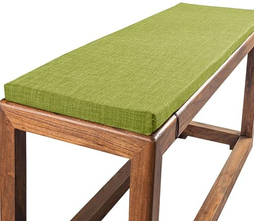 Cuscini Imbottiti per Panche da Esterno/Interno, Lino e Cotone Antiscivolo con Fibbia – 120x40 100x40 80x40 – Cuscino Panchina per Giardino, Sagre, Birrerie e Cucina(Frutta Verde,80x35cm/31x14in)