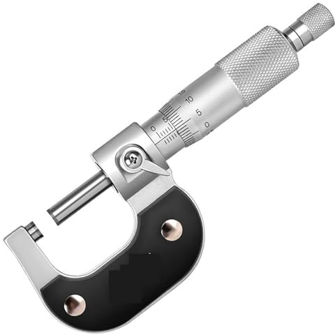 Micrómetro exterior galvanizado de alta precisión de 0-25/25-50 mm, herramienta de medición profesional for carpintería.(0-25mm)