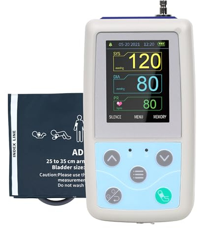 CONTEC ABPM50 Handheld 24hours Ambulatory Blood Pressure Monitor with PC Software for Continuous Monitoring NIBP USB Port with Three Cuffs