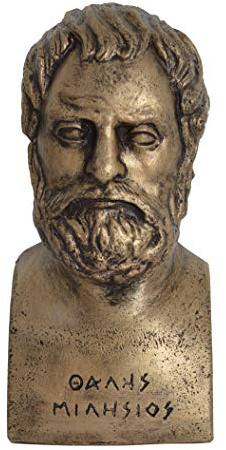 Thales of Miletus byststaty – den första filosofen – sju salvor i antiken
