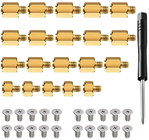 M.2 SSD Mounting Screws Kit for PS5 and Asus Gigabyte ASRock Msi Motherboards Copper（40pcs）