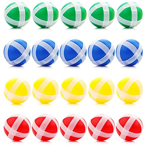 20 Stück Darts Erstaz Bälle Kinder Darts Erstaz Bälle Klettball Wurf Spiel Scheibe Ersatzbälle Spiel Klett Wurfspiel Ersatzbälle Darts Bälle für Drinnen Draußen Erwachsene Party Klett Klettspiel