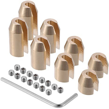 A ABSOPRO 8Stk Messing Rad Speichen Gleichgewicht Gewicht Nachfüllung/Set/Gold Ton