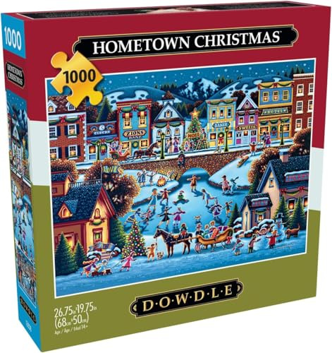 Buffalo Games - Dowdle - Hometown Christmas - 1000 Piece Jigsaw Puzzle for Adults Challenging Puzzle Perfect for Game Nights - Finished Size 26.75 x 19.75