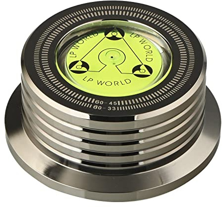 Lanko Universal 60 Hz LP vinylskiva spelare skivspelare vridbar stabilisator med nivå aluminium legering vikt klämma ljus svart, 500355485A1, 500355485A1