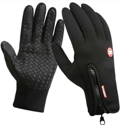 Argumub Frostfit - Thermo Handschuhe, Premium Thermohandschuhe, Unisex-Winterhandschuhe Mit Touchscreen Warm Wasserdicht, Geeignet für Radfahren Im Freien (Schwarz, L)