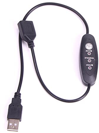 Orolotay USB 5V-12V Temperaturregler Heizungsthermostat 3-Fach Einstellbar 24W