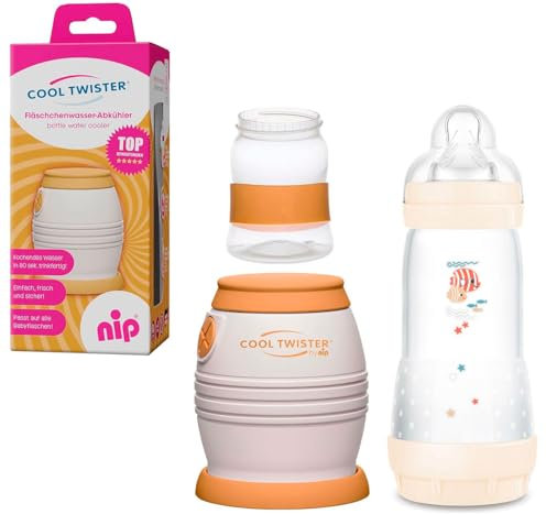 NIP MAMEasyStart - Raffreddatore per bottiglie, 320 ml, con tettarella, misura 2, 4 mesi +