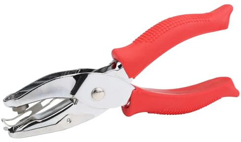 Aacehlh Hole Puncher,3/16 Inch Diameter of Square Shape Hole,Handheld Single Paper Hole Punch with Red Soft Grip Handle for Binder, Scrapbooking, Cards, Paper Crafts (Square Hole)