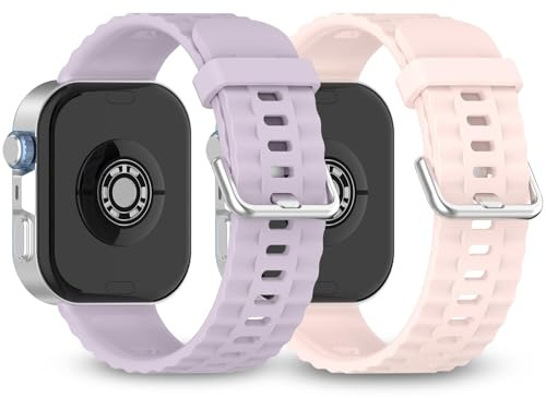 Lurmerea 2 silikonband kompatibla med Huawei Watch Fit 4 Pro/Fit 4/Fit 3 smartwatch ersättningsarmband, mjukt och bekvämt, andas, vattentätt, sportigt klockarmband tillbehör