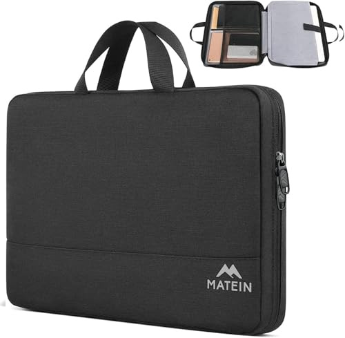MATEIN Custodia PC 14 Pollici con Maniglia, Borsa Leggera Apertura a 180°