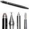 The Friendly Swede Penna Touch 4-in-1 con Pennello Sostituibile + Pennino Touch in Microfibra + Penna Capacitiva con Disco di Precisione + Penna a Sfera + Punte di Ricambio in Confezione Regalo