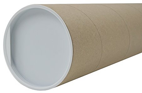 itenga Versandrolle 1m + Deckel Versandrohr 100x10cm Pappe Versandhülse Poster