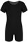 iEFiEL Unisex Kinder Jungen Mädchen Kurzarm Turnanzug Gymnastikanzug Trikot Leotard Basic Einfarbig Tanzbody Gymnastikbody Turnbody für 4-14 Jahre Schwarz 152