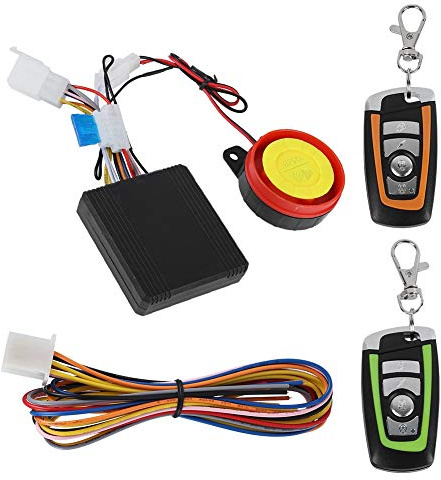 Motorcycle Alarm System,Tangxi 12V Motorcycle Anti Theft with Remote Control,125ddB Super Sound& Flashing Lights Warning,5 Sensitivity Levels,Adjustable Universal for Most 12V Motorcycles