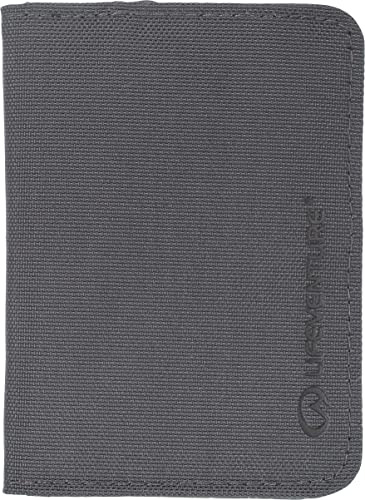 Lifeventure RFID Blocking Card Wallet | Slim, Eco-Friendly, Recycled Nylon Credit Card Wallet for Travel | 4 Card Slots, ID Window & 2 Stash Pockets, Grey