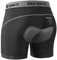 NOOYME Fahrradhose Herren Radunterhose Herren Schnelltrockende Radlerhose Herren mit Sitzpolster 4D Atmungsaktive Fahrradunterhose Herren Gepolstert Elastische Radhose Herren Schwarzgrau XL