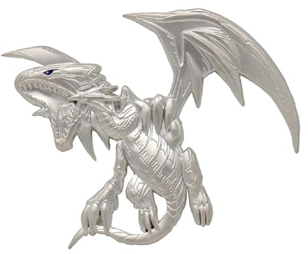 Fanattik Yu-Gi-Oh! Blue Eyes White Dragon Silver Plated XL Premium Pin Badge