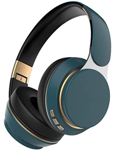 ZTBGY Bluetooth-hörlurar över örat, trådlösa vuxna DJ-hörlurar hybrid aktiva brusreducerande hörlurar med 20 timmars speltid och minnesskum öronkåpor inbyggd mikrofon, för DJ/TV/PC/telefon (blå)