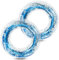 2Pcs Schwimming Ring Erwachsene, Sternenklarer Himmel Regenbogen Pailletten Schwimmenring, Transparenter Floating Ring,Dauerhafter Aufblasbarer Pool Schwimmen (Blau)