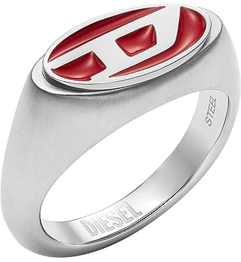 Diesel Men's Stainless Steel Signet Rings