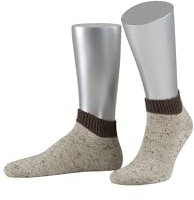 Lusana Loferl-Füßlinge 2-farbig Fersen- und Spitzenverstärkung Superwash L479U, Größe:42-43, Farbe:mittelbeigemeliert/braun (911)